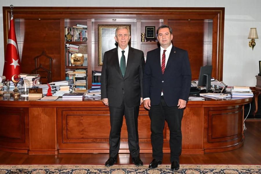 Mamuşa Belediye Başkanı Krasniç Mansur Yavaş ile Görüştü Mamuşa Belediye Başkanı Krasniç Mansur Yavaş ile Görüştü