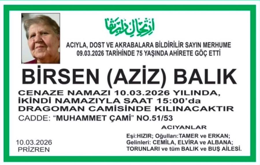 Birsen Balık Vefat Etti